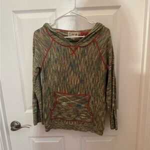 Anthropologie Field Flower Sweater Women's Small Multicolor Hoodie Lightweight